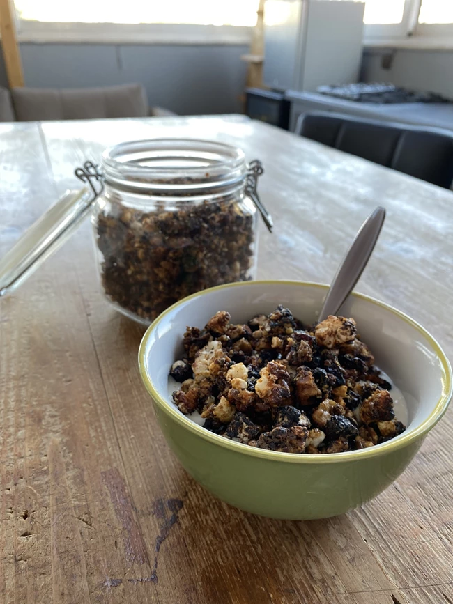 granola με ρυζογκοφρέτες