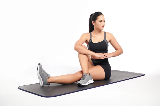 practice and stretching leg