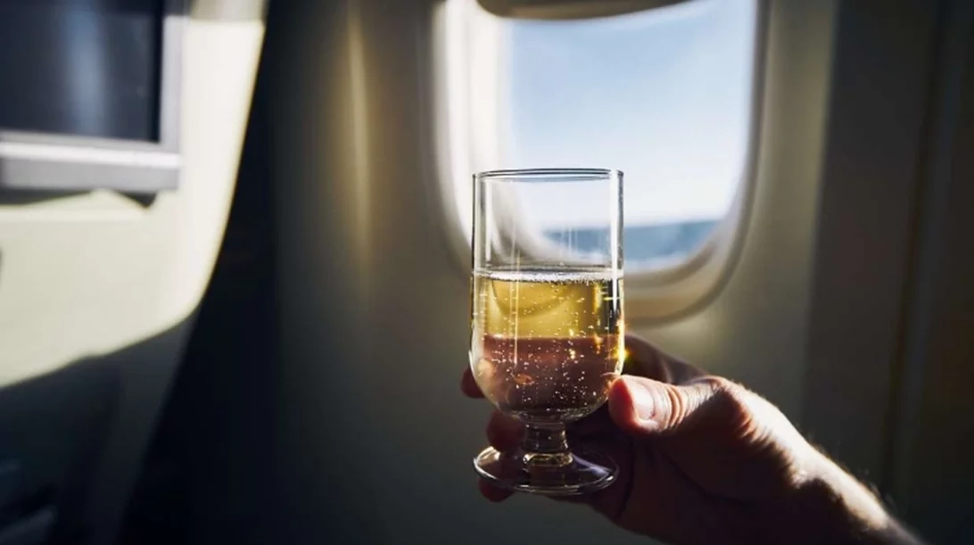 Γιατί δεν πρέπει να πίνεις αλκοόλ όταν πετάς με αεροπλάνο