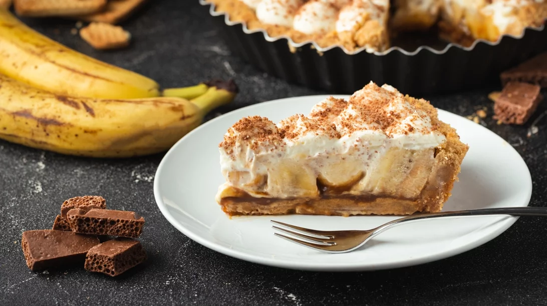 Συνταγή για ελαφριά τάρτα μπανάνας με σοκολάτα και κρέμα