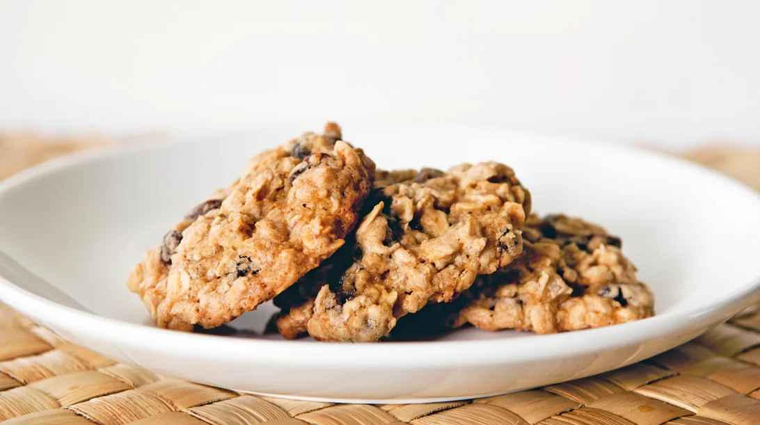 Τραγανά μπισκότα βρώμης με μπανάνα