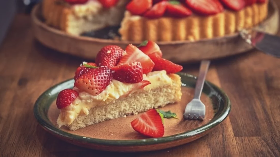 Εύκολο αφράτο κέικ με φράουλες, χωρίς μίξερ - Ετοιμο σε λίγα λεπτά