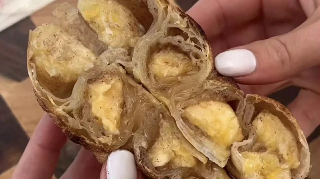 Cinnamon roll με μπανάνα χωρίς ζύμη στο air fryer