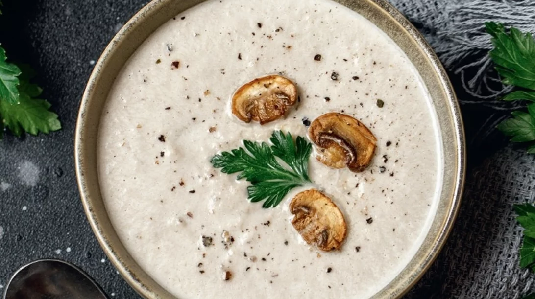 Σούπα βελουτέ με κουνουπίδι και μανιτάρια