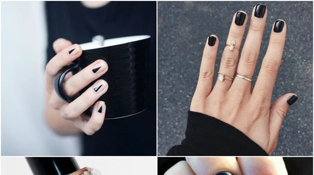 Μαύρα νύχια; 8 super ιδέες για σχέδια και το πιο cool nail art!