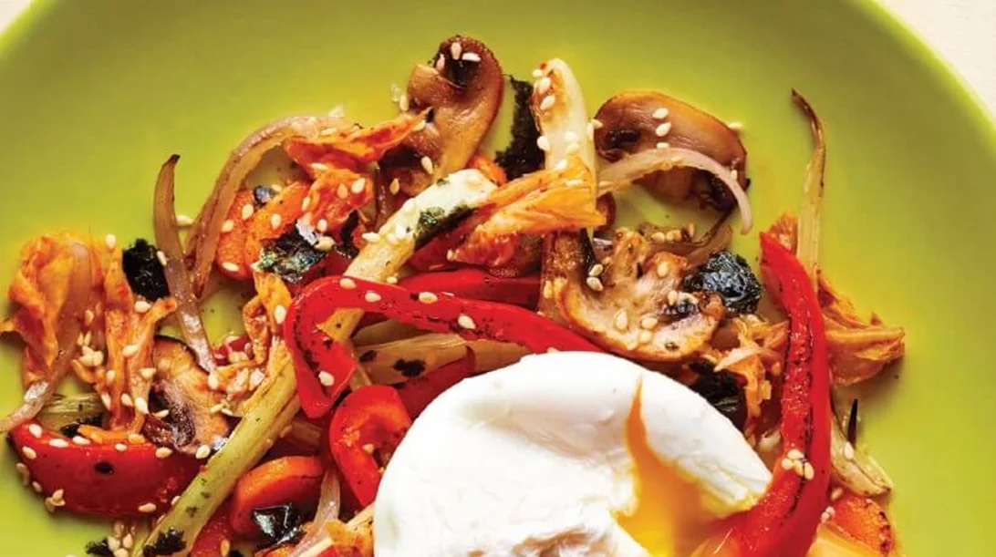 ShapeTaperaki πρωτεΐνης με σουσαμένια λαχανικά και αβγό!