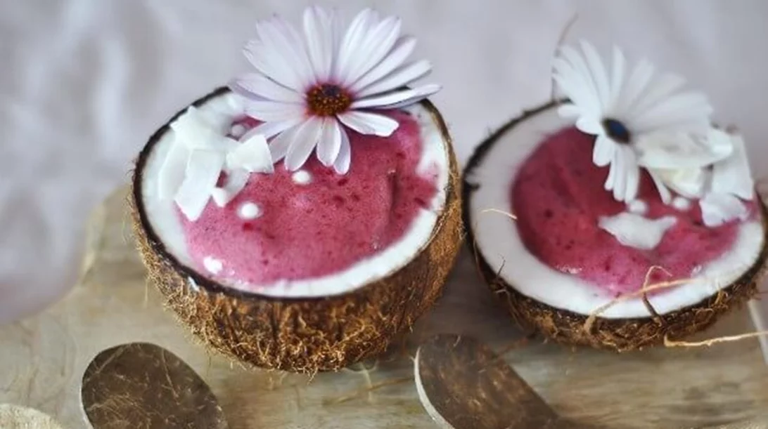 Παγωτό nicecream με μούρα και κολοκύθι χωρίς ζάχαρη