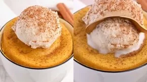 Ατομικό κέικ κολοκύθας μέσα σε 2 λεπτά