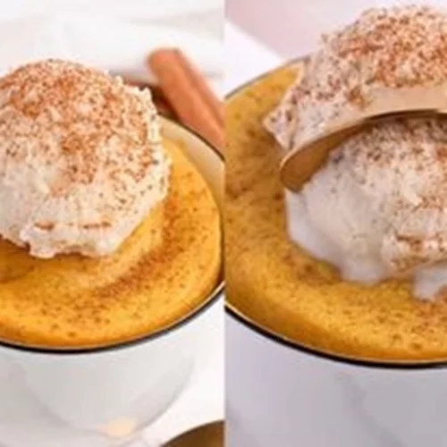 Ατομικό κέικ κολοκύθας μέσα σε 2 λεπτά