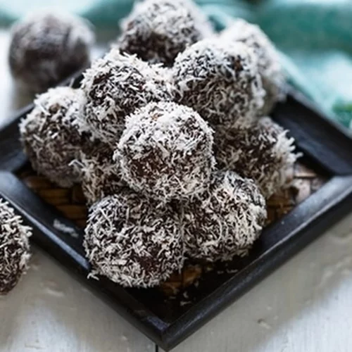 Νηστίσιμα τρουφάκια καρύδας - Πεντανόστιμες μπουκίτσες χωρίς ζάχαρη