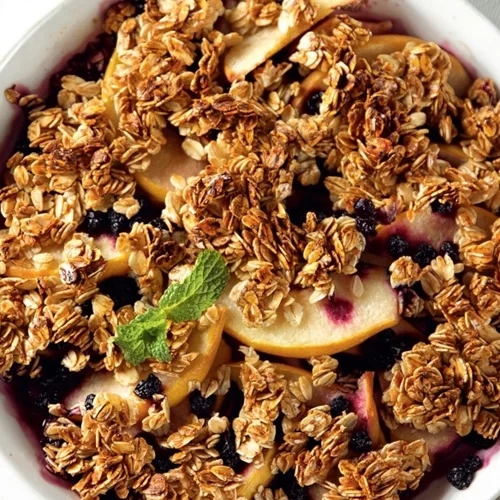 Τραγανό apple crumble με 270 θερμίδες ανά μερίδα