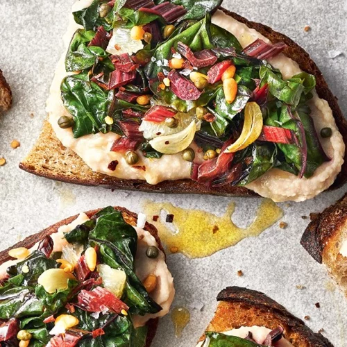 Συνταγή για σέσκουλα με πουρέ μουστάρδας και φασολιών