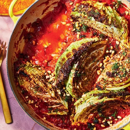 Σουφλέ λάχανου με πικαντικα μπαχαρικά