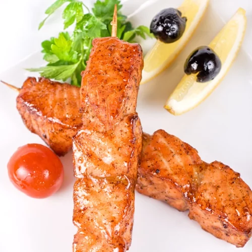 Kαλαμάκια (σουβλάκια) σολομού του ονείρου