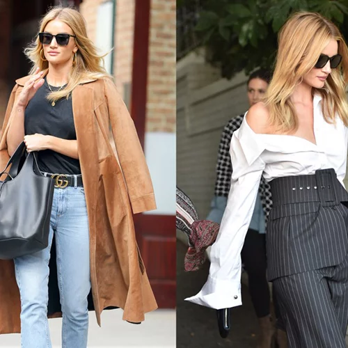 H Rosie Huntington-Whiteley κάνει τους ωραιότερους συνδυασμούς στα ρούχα