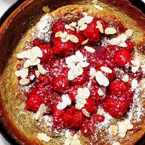 Τηγανίτα αλά Ολλανδικά με φαγόπυρο και σμέουρα