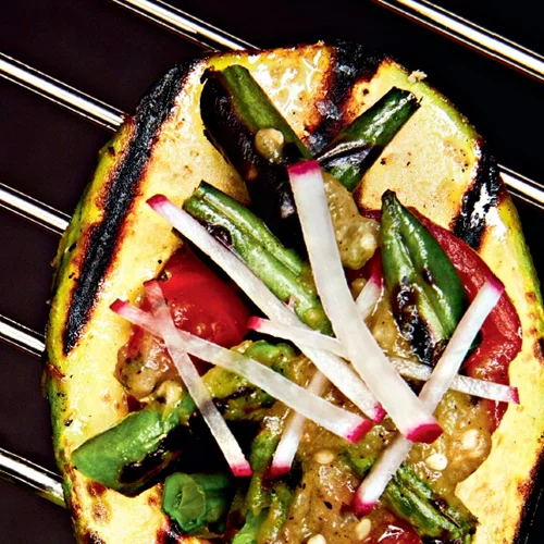 Συνταγή για salsa verde και ψητό αβοκάντο για vegan ψητά