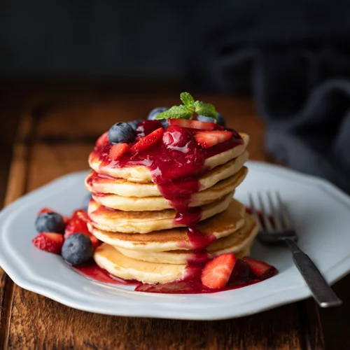 Εύκολες τηγανίτες με νιφάδες βρώμης και φρούτα