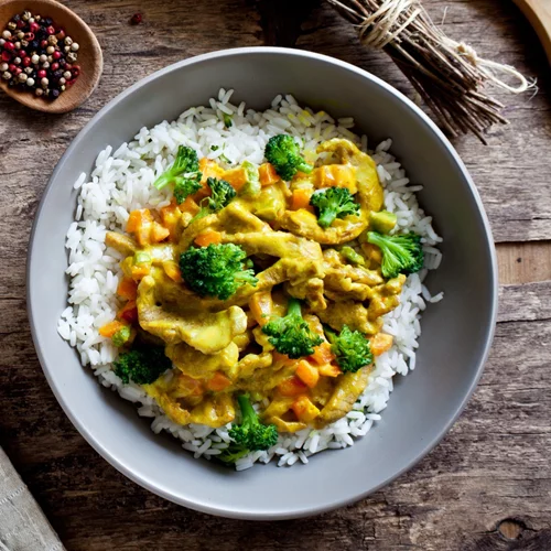 Μπρόκολο με ρύζι και σάλτσα κάρυ για το πιο γευστικό δείπνο της εβδομάδας