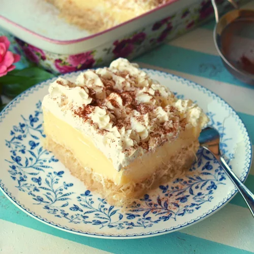 Παραδοσιακό εκμέκ κανταΐφι για το κυριακάτικο πασχαλινό τραπέζι