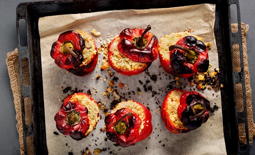 Συνταγή για πιπεριές γεμιστές με πλιγούρι (μόνο 300 θερμίδες)