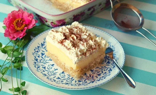 Παραδοσιακό εκμέκ κανταΐφι για το κυριακάτικο πασχαλινό τραπέζι