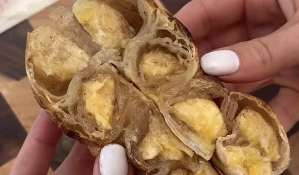 Cinnamon roll με μπανάνα χωρίς ζύμη στο air fryer