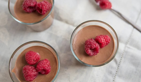 Σοκολατένια πουτίγκα πρωτεΐνης έτοιμη σε 2'