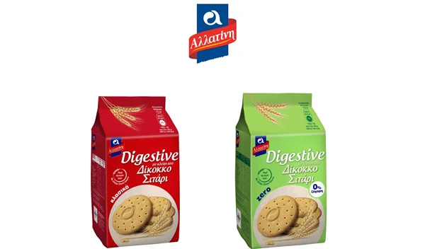 Η Αλλατίνη παρουσιάζει τα νέα Digestive με αλεύρι από Δίκοκκο Σιτάρι