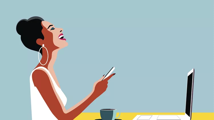 γυναίκα στέλνει αποχαιρετιστήριο e-mail