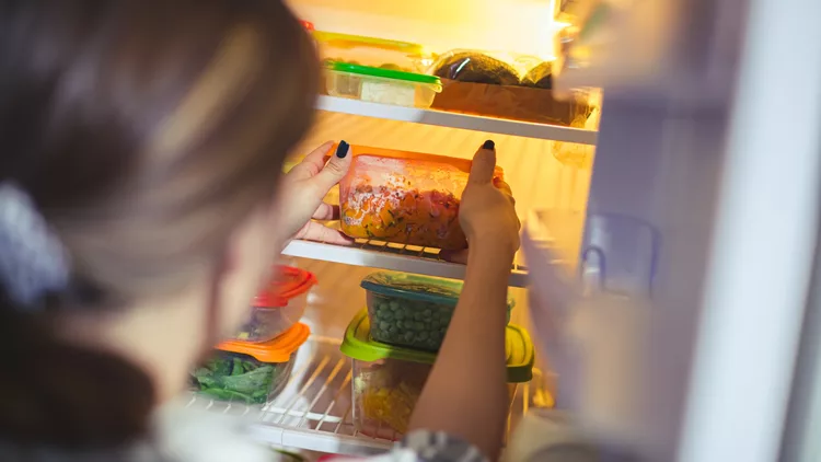 Put hot food in the refrigerator