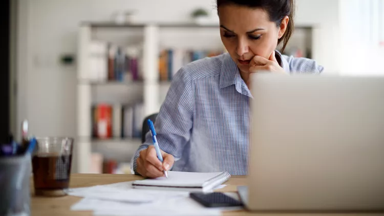 woman working