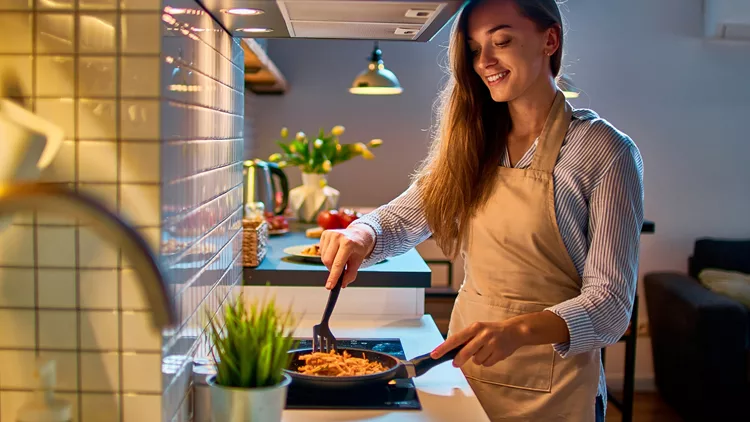 woman cooking