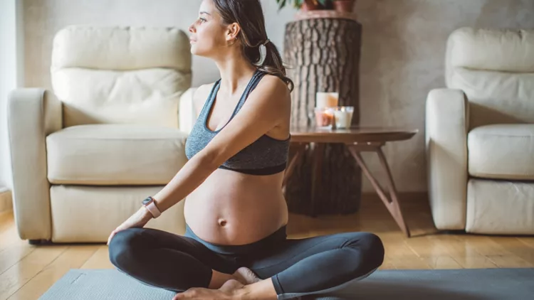 pregnant mother yoga