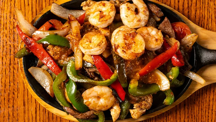 Shrimp fajitas