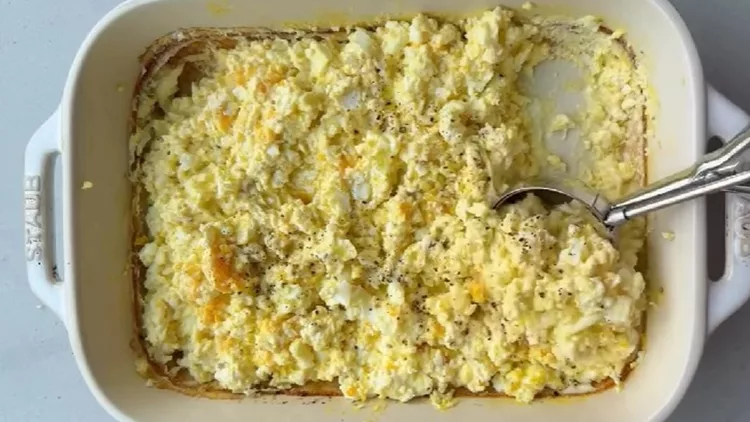 Scrambled eggs στον φούρνο με φέτα