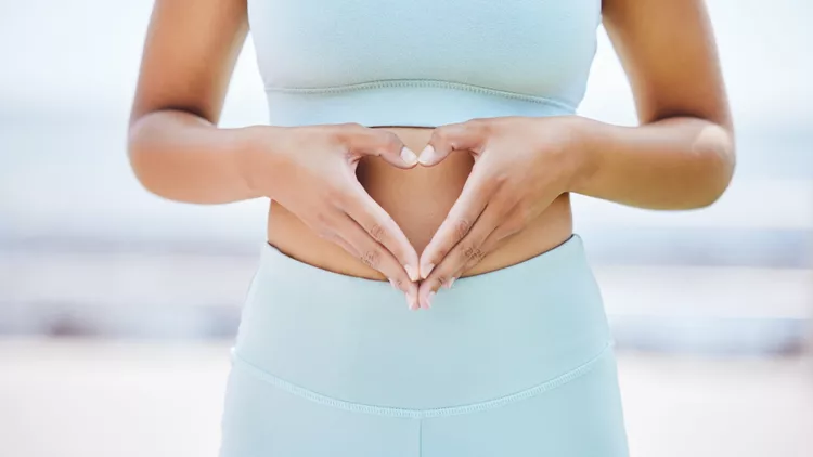woman intestine health gut