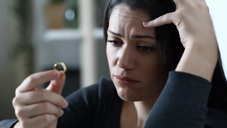 woman sad loss