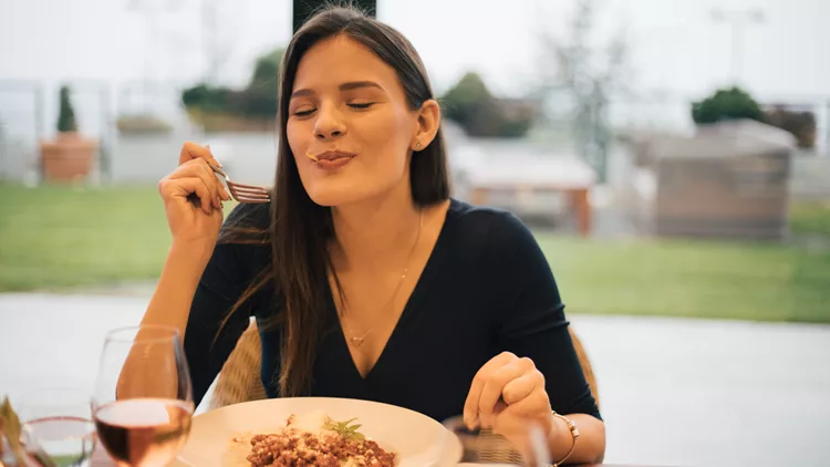 woman eating