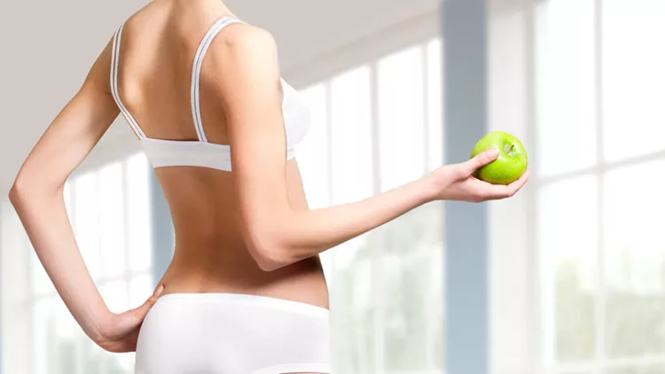 woman apple