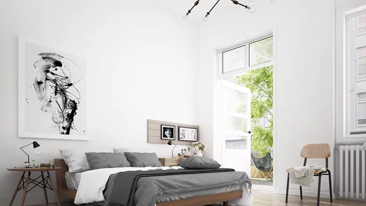 artistic-minimalist-scandinavian-bedroom