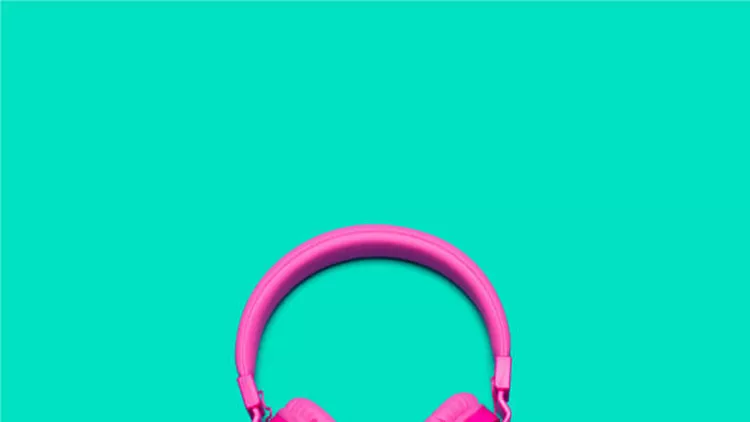 ακουστικά ροζ μουσική