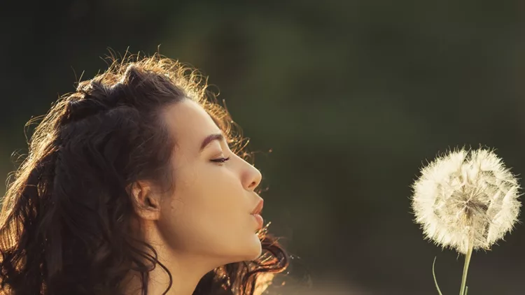 beautiful-young-woman-blows-dandelion-in-a-wheat-field-in-the-summer-picture-id1203963917